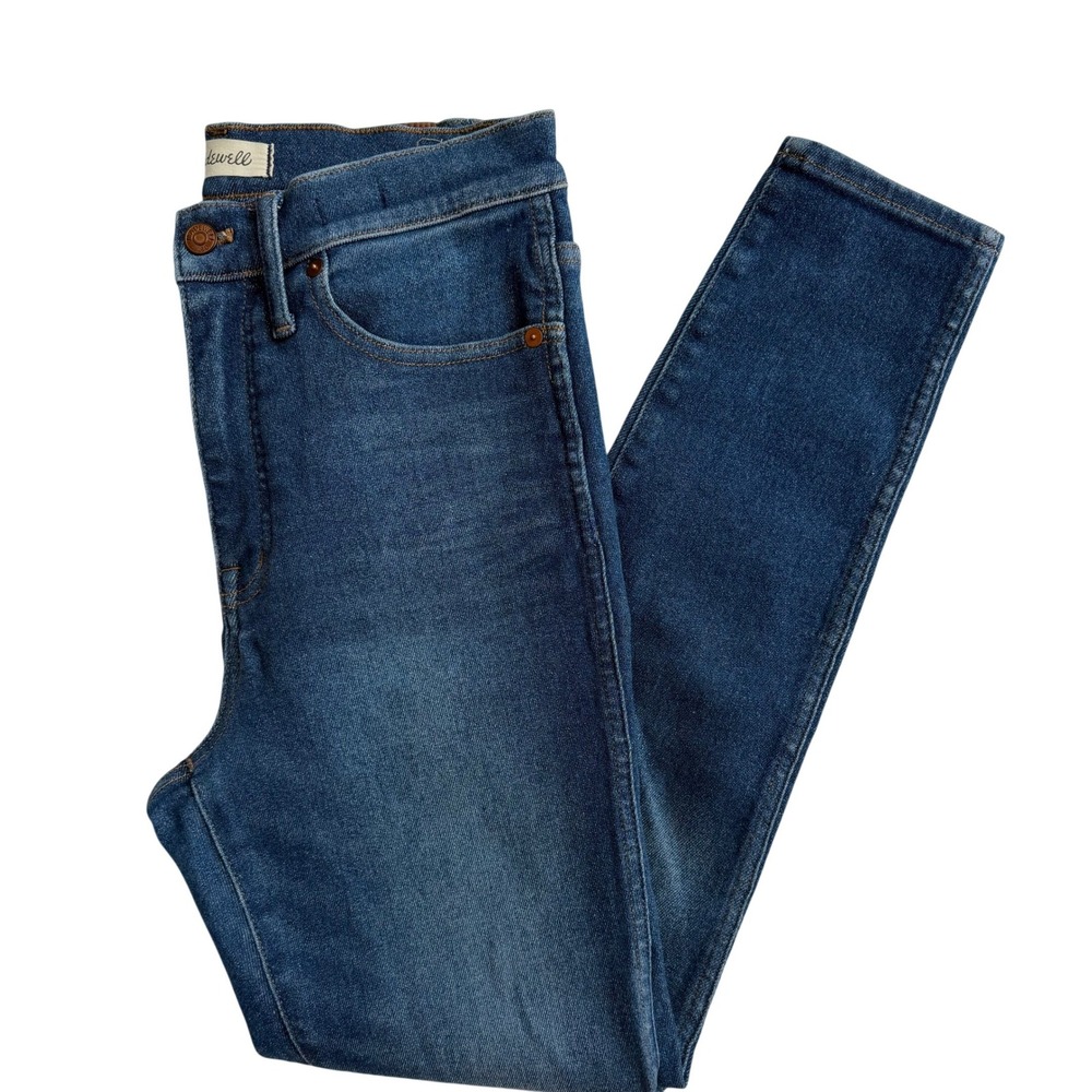 Madewell 10 High-Rise Skinny Jeans Blue Dark Wash Denim Size 29 High Waisted